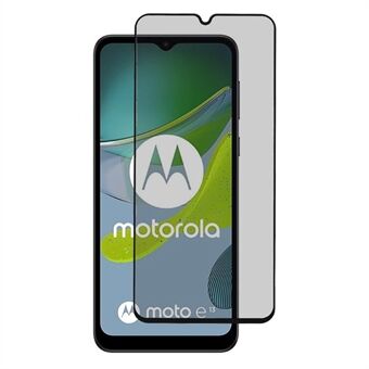 For Motorola Moto E13 4G Privacy Screen Protector Full Coverage Silk Printing Tempered Glass Film (Side Glue)