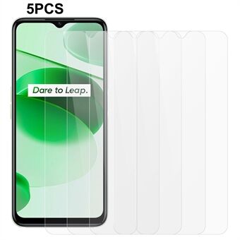 5Pcs / Pack Screen Protector for Realme C35 4G , 0.3mm 2.5D Anti-Fingerprint Tempered Glass Clear Film