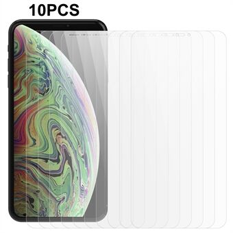 10Pcs / Pack for iPhone XS Max 6.5 inch 2.5D 9H Hardness Tempered Glass Film Ultra Clear 0.3mm Phone Screen Protector