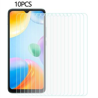 10Pcs / Set For Xiaomi Redmi 10C 4G Tempered Glass Screen Film 0.3mm 2.5D Arc Edge HD Cell Phone Screen Guard