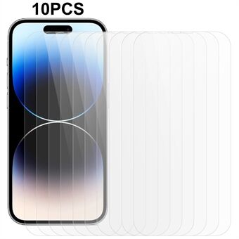 10Pcs / Set 0.3mm HD Screen Film for iPhone 14 Pro Max , 2.5D Arc Edge Tempered Glass Protective Protector