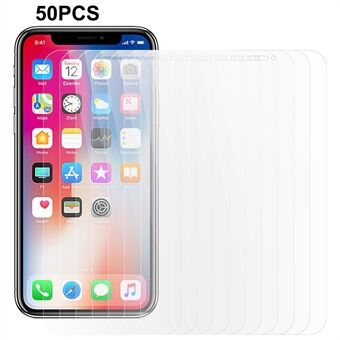 50Pcs / Set For iPhone X / XS Tempered Glass Phone Screen Protector 2.5D 0.3mm Shatter-proof Screen Film