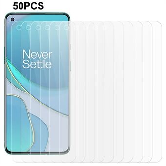 50Pcs / Set For OnePlus 8T 2.5D 0.3mm Tempered Glass Phone Screen Protector Explosion-proof Screen Film