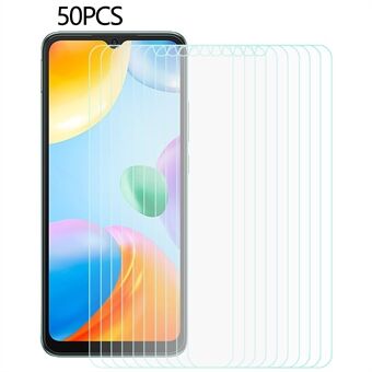 50Pcs / Set For Xiaomi Redmi 10C 4G HD Clear Tempered Glass Protective Film 0.3mm 2.5D Arc Edge Screen Protector