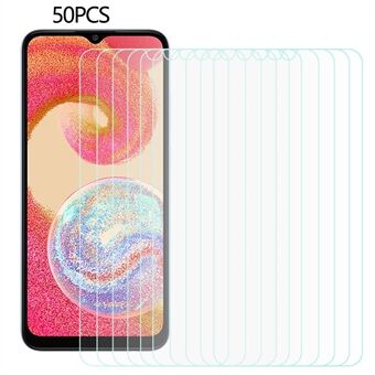 50Pcs / Set For Samsung Galaxy A04e 4G / F04 4G / M04 4G HD Phone Screen Protector 2.5D 0.3mm Anti-scratch Tempered Glass Film