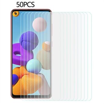 50Pcs / Set For Samsung Galaxy A21s Tempered Glass Screen Protective Film 2.5D 0.3mm Phone Screen Protector