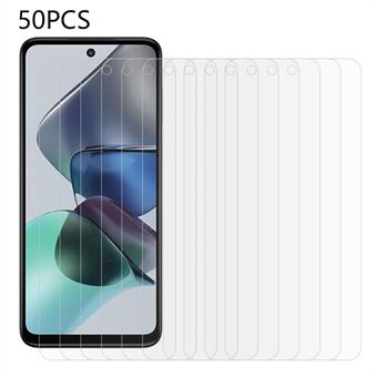 50PCS 0.3mm Phone Screen Film for Motorola Moto G23 4G Anti-Dust 2.5D Arc Tempered Glass Screen Protector