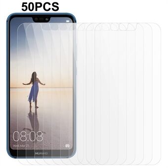 50Pcs / Pack Phone Screen Protector for Huawei P20 Lite (2018) / Nova 3e (China) , Tempered Glass 0.3mm 2.5D Clear Film