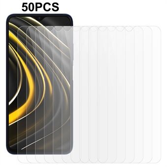 50Pcs  /  Set For Xiaomi Poco M3 / Redmi 9T / 9 Power / Note 9 4G (Qualcomm Snapdragon 662) 0.3mm 2.5D Screen Protector Tempered Glass Film