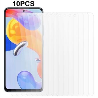 10Pcs / Set For Xiaomi Redmi Note 11 Pro 5G (Qualcomm) / 11 Pro 4G (MediaTek) / 12 Pro 4G Tempered Glass Anti-scratch Film HD 0.3mm 2.5D Phone Screen Protector