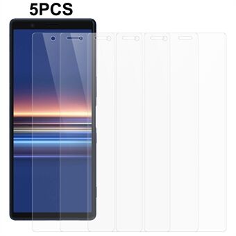 5Pcs / Set Tempered Glass Screen Protector for Sony Xperia 5 , 2.5D 0.3mm HD Clear Phone Screen Film