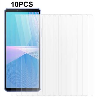 10PCS For Sony Xperia 10 III Lite / 10 III 5G Anti-Scratch Screen Protector 0.3mm 2.5D Arc Edge Tempered Glass Phone Screen Film