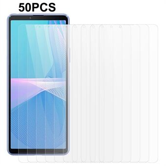 50Pcs / Set For Sony Xperia 10 III Lite / 10 III 5G 2.5D 0.3mm Screen Protector Tempered Glass Ultra Clear Film