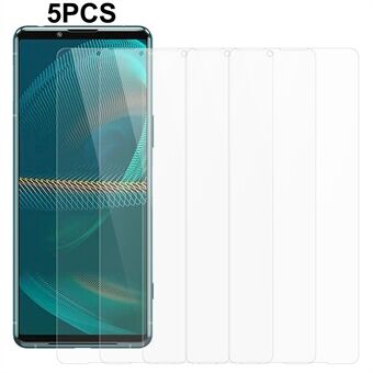 5PCS For Sony Xperia 5 III 5G 0.3mm 2.5D Tempered Glass Phone Screen Film Shatter-proof Screen Protector