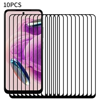 RURIHAI 10Pcs For Xiaomi Redmi Note 12S 4G Full Glue Screen Protector 0.26mm High Aluminum-silicon Glass Secondary Hardening Film