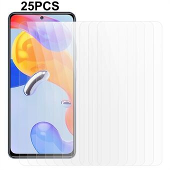 25PCS For Xiaomi Redmi Note 11 Pro 5G (Qualcomm) / Redmi Note 11 Pro 4G (MediaTek) / Redmi Note 12 Pro 4G Clear Tempered Glass Film Screen Protector