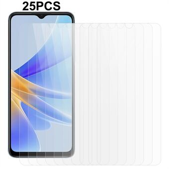 25PCS Tempered Glass Screen Protector for Oppo A17 4G , Full Glue Ultra Clear Phone Screen Film