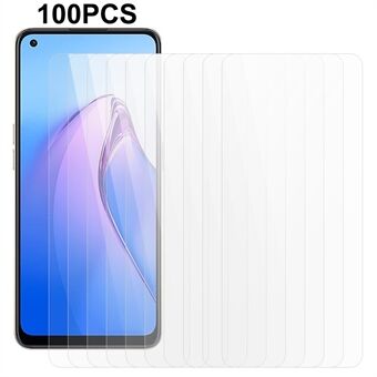 100Pcs For Oppo Reno8 4G Tempered Glass Screen Film HD Clarity Full Glue Phone Screen Protector