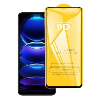 Screen Protector for Xiaomi Redmi Note 12 5G (China) / (India) / (Global) / Poco X5 5G , Full Cover Silk Printing Side Glue 9D Tempered Glass Film