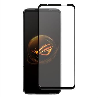 For Asus ROG Phone 7 Pro Silk Printing Full Screen Protector Black Edge Full Glue Tempered Glass Anti-scratch Film