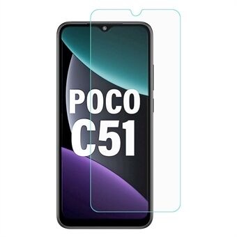 Phone Screen Protector for Xiaomi Poco C51 4G , 2.5D Arc Edge Anti-explosion High Aluminum-silicon Glass Film