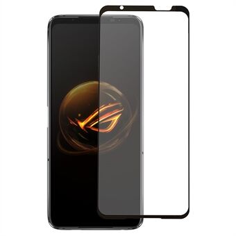 For Asus ROG Phone 7 5G Silk Printing Phone Full Screen Protector Full Glue Tempered Glass Anti-scratch Film