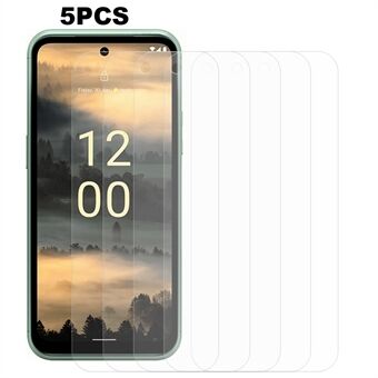 5PCS For Nokia XR21 Tempered Glass Screen Film 0.3mm 2.5D Arc Edge HD Screen Phone Protector