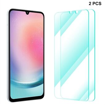 ENKAY HAT PRINCE 2PCS For Samsung Galaxy A24 4G HD Clear Screen Protector 9H 2.5D 0.26mm High Aluminium-silicon Glass Film