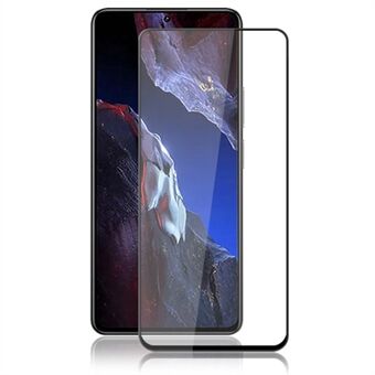 AMORUS For Xiaomi Poco F5 Pro 5G / Redmi K60 5G / K60 Pro 5G Screen Protector Silk Printing Tempered Glass HD Clear Film - Black