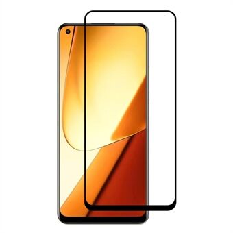 RURIHAI For Realme 11 5G Black Edge Screen Protector 0.26mm 2.5D Secondary Hardening High Aluminum-silicon Glass Film