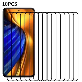 RURIHAI 10Pcs Screen Protector for Xiaomi Poco F5 5G / Redmi Note 12 Turbo , 2.5D Secondary Hardening High Aluminum-silicon Glass Film