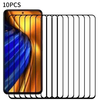 RURIHAI 10Pcs 2.5D Screen Protector for Xiaomi Poco F5 Pro 5G / Redmi K60 5G / K60 Pro 5G , Secondary Hardening High Aluminum-silicon Glass Film