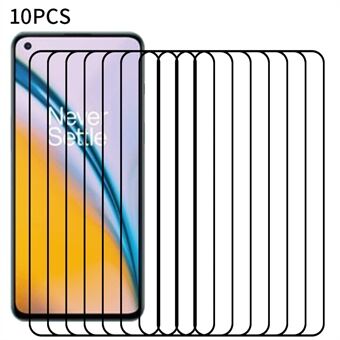 RURIHAI 10Pcs 2.5D 0.26mm Screen Protector for OnePlus Nord 3 , High Aluminum-silicon Glass Secondary Hardening Film