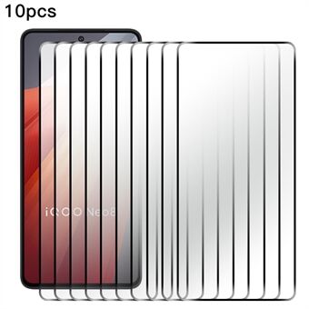 RURIHAI 10Pcs For vivo iQOO Neo8 5G Secondary Hardening 2.5D 0.26mm Screen Protector High Aluminum-silicon Glass Film