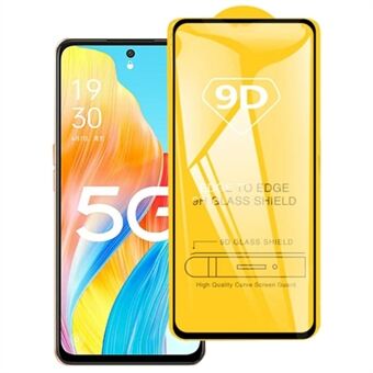 Tempered Glass Screen Protector for Oppo A1 5G , Side Glue Silk Printing 9D Phone Full Screen Film