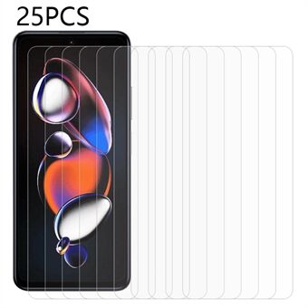 25PCS For Xiaomi Redmi Note 12T Pro 5G Anti-Scratch Screen Protector HD Clear Tempered Glass Film