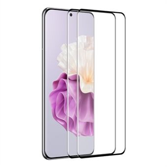 ENKAY HAT PRINCE 2PCS For Huawei P60 / P60 Pro / P60 Art Full Screen Protector Full Glue 0.26mm 9H 3D Curved Edge Tempered Glass Film