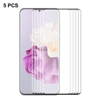 ENKAY HAT PRINCE 5PCS For Huawei P60 / P60 Pro / P60 Art Screen Protector 3D Curved Tempered Glass Side Glue Full Cover Film