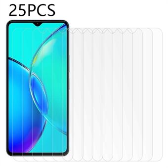 25PCS For vivo Y35+ 5G Tempered Glass Film HD Clear Shatter-proof Cell Phone Screen Protector