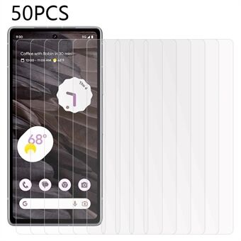 50Pcs Phone Screen Protector for Google Pixel 6a / 7a ,  Anti-scratch HD Tempered Glass Screen Film