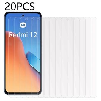 20PCS For Xiaomi Redmi 12 4G Tempered Glass Film Ultra Clear Anti-scratch Phone Screen Protector