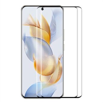 ENKAY HAT PRINCE 2PCS Full Screen Protector for Honor 90 , Side Glue 3D Curved Tempered Glass Film