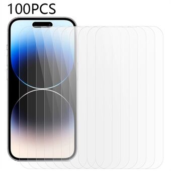 100PCS For iPhone 15 Pro High Definition Phone Screen Protector Ultra Thin Tempered Glass Screen Film