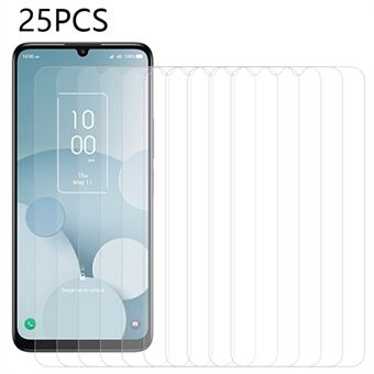 25PCS For TCL 40 XL High Sensitivity Screen Protector Transparent Tempered Glass Film