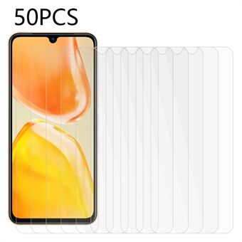 50Pcs Tempered Glass Film for vivo X80 Lite 5G , Full Glue Ultra Clear Phone Screen Protector