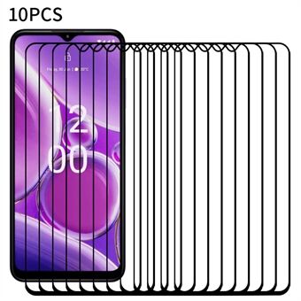 RURIHAI 10Pcs For Nokia G42 Smartphone Screen Protector High Aluminum-silicon Glass Secondary Hardening 2.5D Film