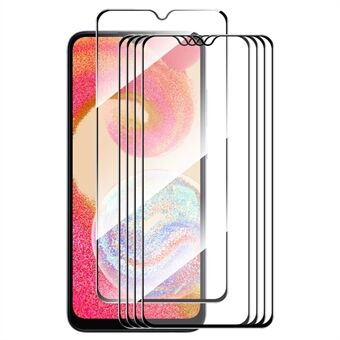 ENKAY HAT PRINCE 5Pcs for Samsung Galaxy A04e 4G / F04 4G / M04 4G Silk Printing Film 2.5D High Aluminium-silicon Glass Screen Protector