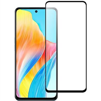 For Oppo A98 5G Black Edge Phone Screen Protector AGC Glass HD Clear Screen Covering Film (Full Glue)