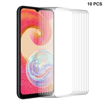 ENKAY HAT PRINCE 10Pcs for Samsung Galaxy A04e 4G / F04 4G / M04 4G Screen Protector High Aluminium-silicon Glass 0.26mm 9H 2.5D Film