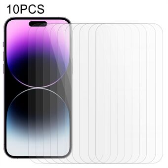 10Pcs for iPhone 15 Pro Max HD Clear Screen Protector  2.5D Arc Edge Thick Glue Tempered Glass Film